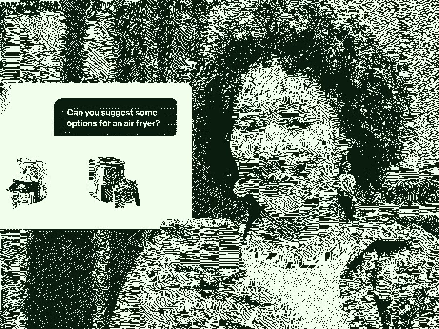 AI suggesting product options to customer